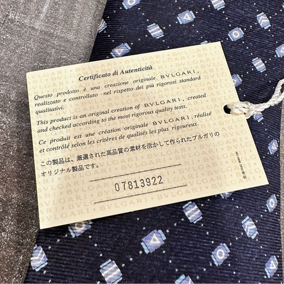 Bulgari Silk Tie - Picture 5 of 6